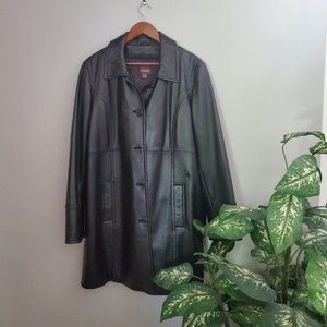Danier Black Leather Coat